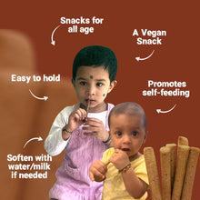 Load image into Gallery viewer, Ragi &amp; Sesame Teething Sticks | Healthy Snack for Babies &amp; All Ages | 150g
