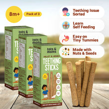 Load image into Gallery viewer, Millets &amp; Herbs | Teething Sticks | Healthy Snack for Babies &amp; All Ages | Pack of 3 | 150g Each
