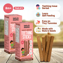 Load image into Gallery viewer, Ragi &amp; Sesame | Teething Sticks | Healthy Snacks for Babies &amp; All Ages | Pack of 2 | 150g Each
