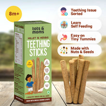 Load image into Gallery viewer, Millets &amp; Herbs Teething Sticks | Healthy Snack for Babies &amp; All Ages | 150g
