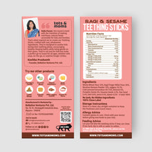 Load image into Gallery viewer, Ragi &amp; Sesame Teething Sticks | Healthy Snack for Babies &amp; All Ages | 150g
