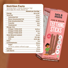 Load image into Gallery viewer, Ragi &amp; Sesame Teething Sticks | Healthy Snack for Babies &amp; All Ages | 150g
