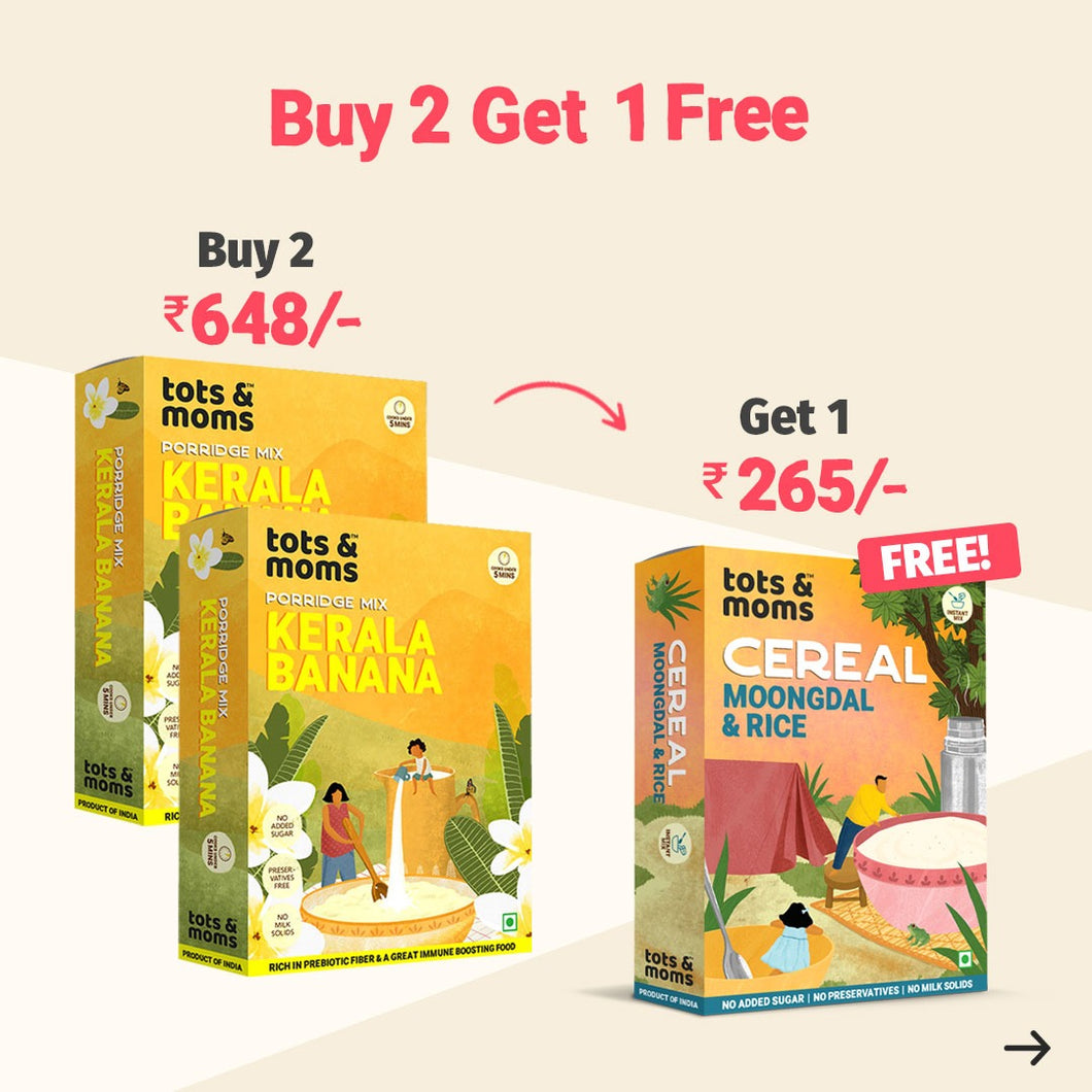 Buy Pack of 2 Kerala Banana Powder @ Rs648 and Get Moongdal & Rice Free